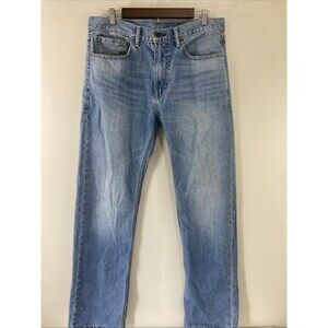 Levi's 505 Regular Fit Jeans Light Wash Denim Pants Mens Size 34x32